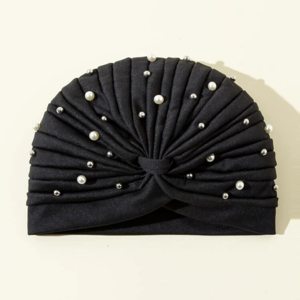 Black Pearl Stretch Turban